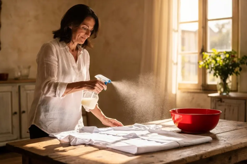 Proč zkušené maminky dávají kukuřičný škrob do rozprašovače na žehlení