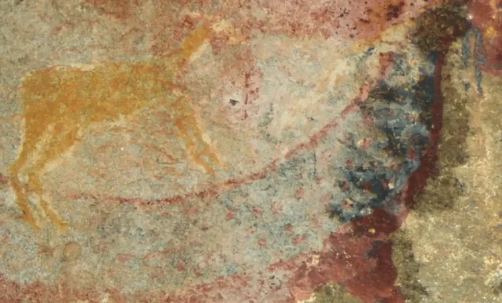 Záhadný obraz v jeskyni: Je 200 milionů let staré zvíře nakresleno v Jižní Africe?