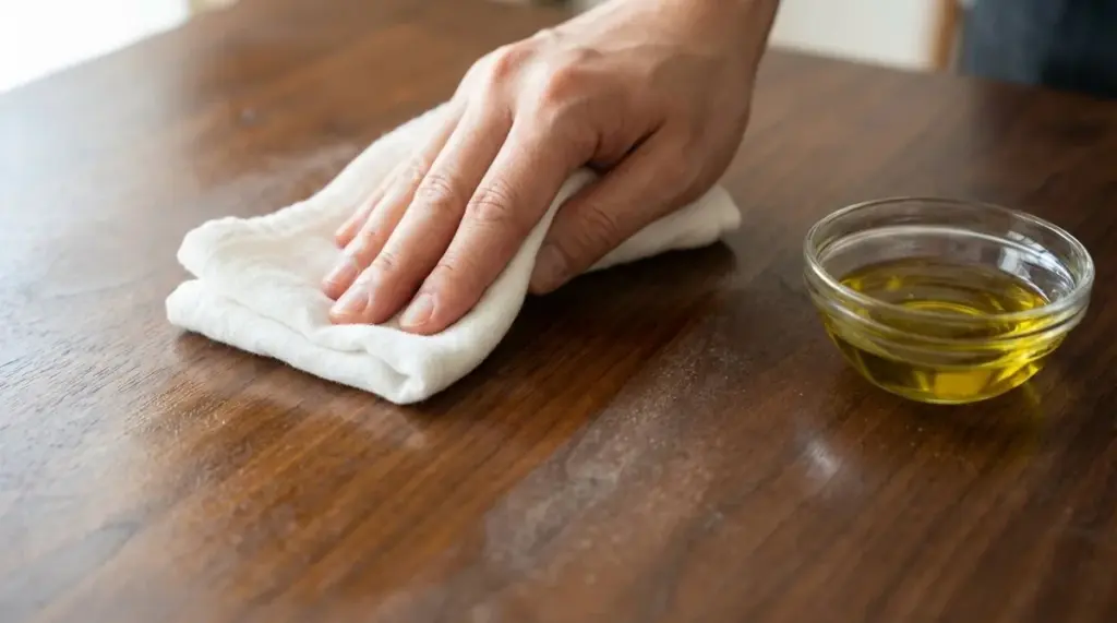 Jak se zbavit bílých kruhů na dřevě: Zázračný trik s 2 běžnými kuchyňskými ingrediencemi