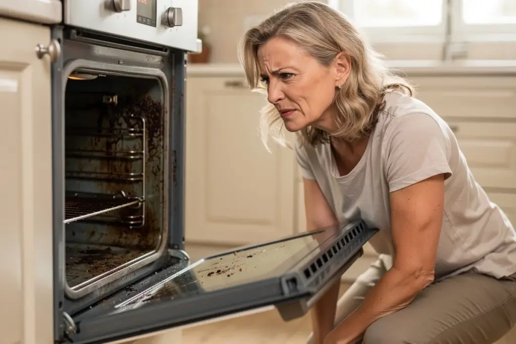 Zapomeňte na drhnutí: Tajemství mistrů, které rozpouští připálenou mastnotu v troubě BEZ námahy