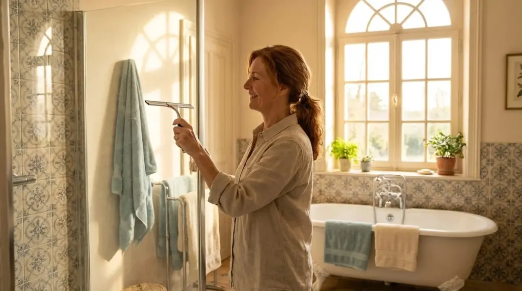 Jak mít lesklé skleněné sprchové kouty bez drhnutí (a rozloučit se s vodním kamenem!) – Tipy pro domácnost