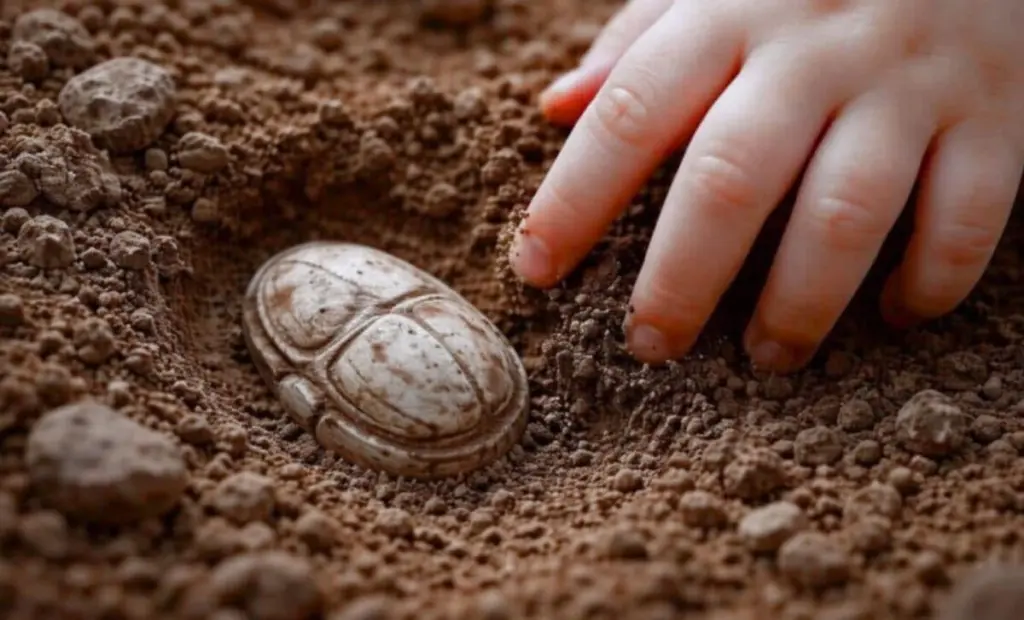 Tohle našla tříletá holčička u starověkého bojiště: 3800 let starý skarabeus