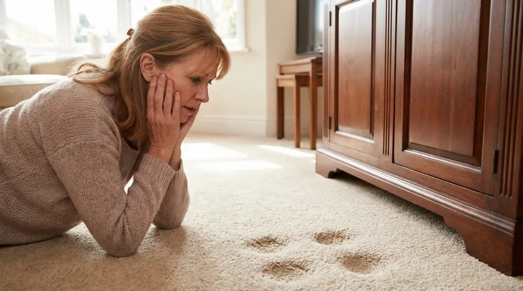 Ledové kouzlo: Jak se zbavit otlaků od nábytku na koberci pomocí jediného triku