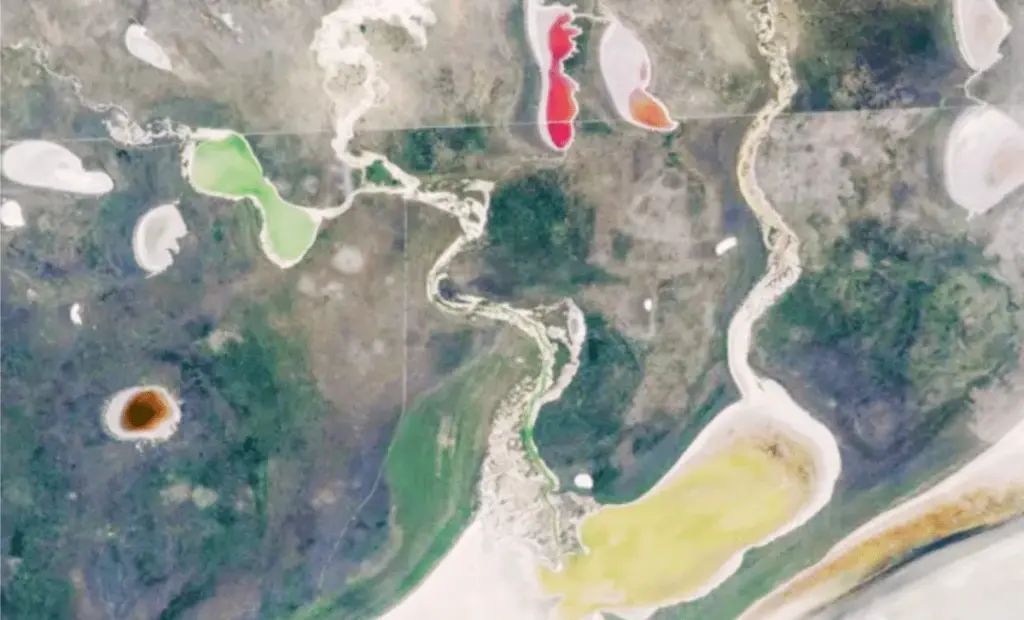 NASA zachytila z vesmíru vzácná duhová jezera v Namibii: vizuální zázrak