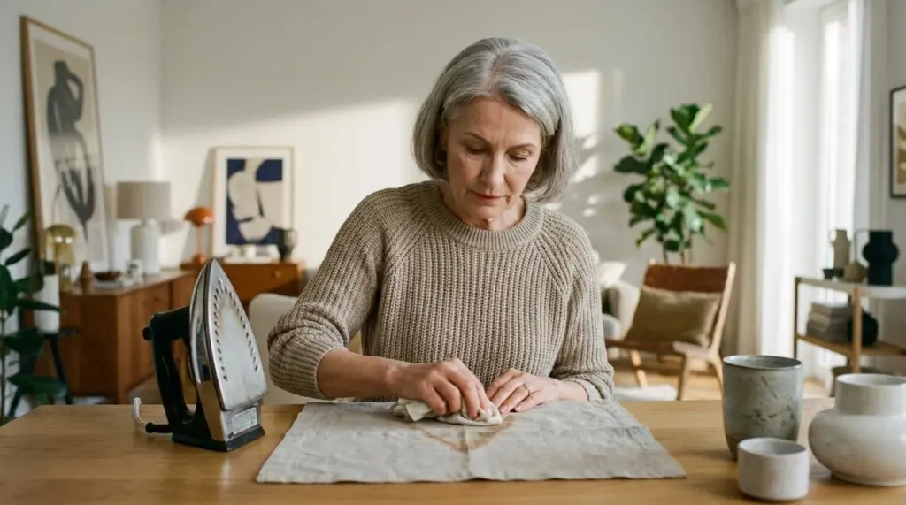 Jak odstranit stopy žehličky z oblečení: méně známý trik s jedním běžným kuchyňským předmětem