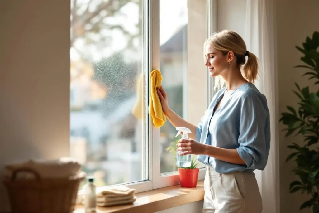 Tajemství sousedky: Proč přidává glyceryn do vody na mytí oken a vydrží čisté 3 týdny